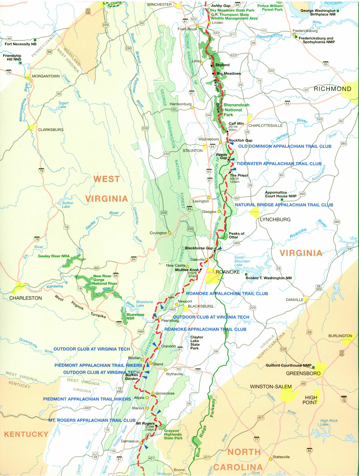 Appalachian Trail Pennsylvania Map